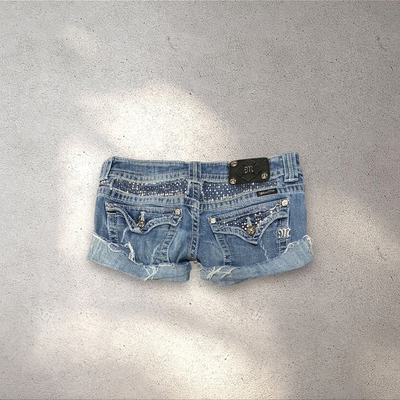Miss Me Low Rise Micro Denim Shorts - Picture 1 of 6